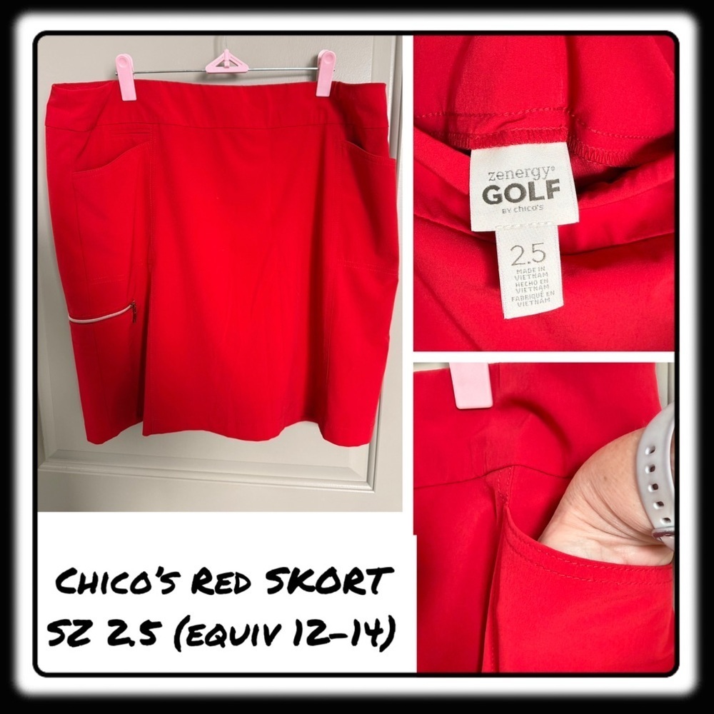 NWT Chico’s Zenergy Skort Size 2.5 (equiv 12-14). Golf / tennis / pickleball